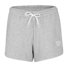 Reebok Damen French Terry Shorts Mgreyh/White GR9412 Gr&ouml;&szlig;e M