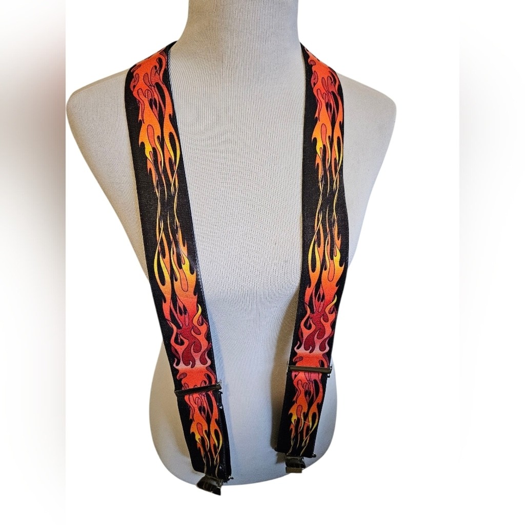 Flame Pattern Suspenders - image 1