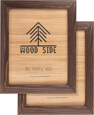 8.5 X 11 Wooden Rustic Picture Frames - Brown Wenge - Set of 2 - for Diploma Doc