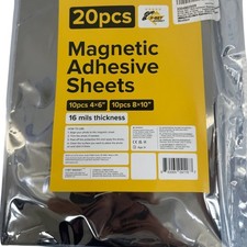 Magnetic Adhesive Sheets 20 Pack – Self Stick Magnet Paper 4x6 & 8x10, 16 Mil Th