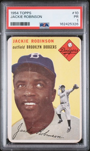1954 Topps 10 Jackie Robinson PSA 1 162425326