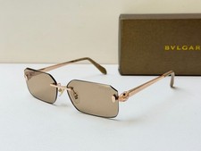 Bvlgari BV40108U Rose Gold Rimless Sunglasses Light Brown 58-15-140 Sunglasses