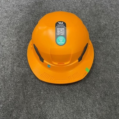 STUDSON SHK-1 Full Brim Vented Industrial Safety Helmet Orange Third-Party Logo