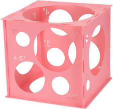 14 Holes Balloon Sizer Box, Pink Balloon Measurement Box,1-10 Inch