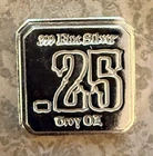 1 Troy oz .999 Fine Silver bar square manufactured by the Suns of Liberty Mint