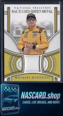 2024 Panini National Treasures Michael McDowell Race Used Sheet Metal #/99
