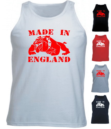 MADE IN ENGLAND BULLDOG Athletic Vest Top - Zdjęcie 1 z 1