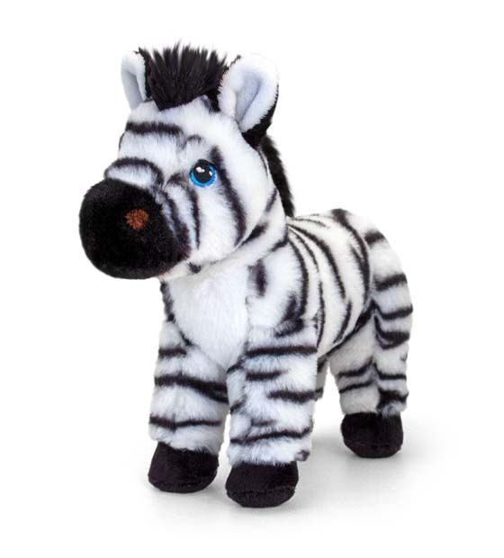 Zebra Plush Soft Toy 20cm - Standing - Keeleco - Keel NEW