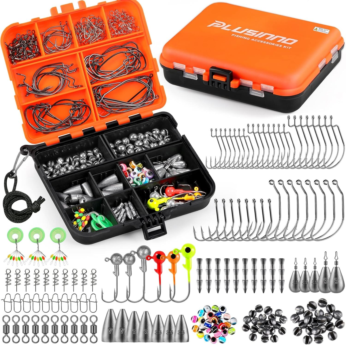 Fishing Gear Accessories Kit, Fishing Tackle Box with Tackle