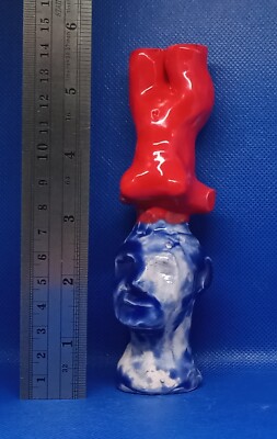 ''Red Virus''-Expensive Original Clay Sculpture,  unique &unusual.