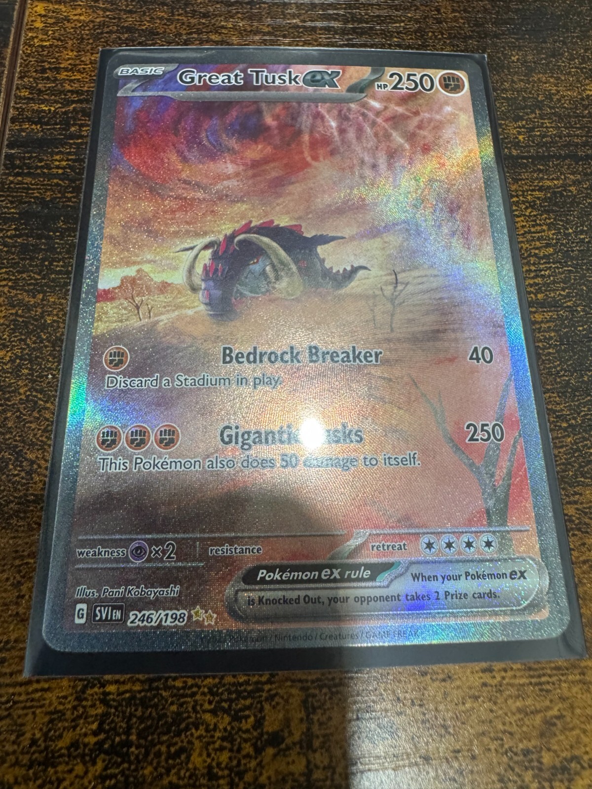Pokemon Card 246/198 S&V Base Set EN - Great Tusk ex - Special Illustration Rare