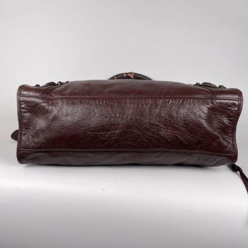 BALENCIAGA The City Leather Tote Shoulder Bag 2way Chocolate Brown used 2504SM - Picture 9 of 10
