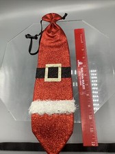 Christmas Tie Reindeer Glitter Novelty Elastic Neck