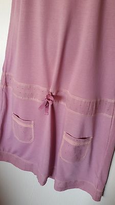 Pyjama Robe O'MOI Manches Courtes - Taille FR 40/42 (US M) - Rose Foncé, Viscose/polyester
