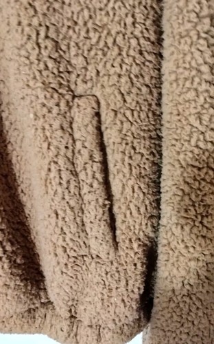 SOHO Women's Sherpa Fleece Camel Colored Zip Up Jacket With Pockets Oversized... - Picture 4 of 12