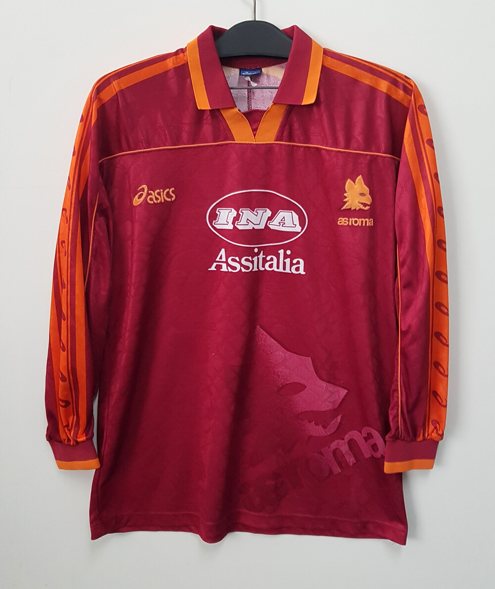 1995-96 AS ROMA Home No.20 TOTTI L/S SERIE A jersey shirt trikot 