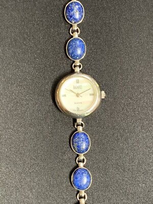 Badavici Sterling And Lapis Watch BADAVICI Solid .925 Sterling Silver Mother of Pearl Ladies  main image 3