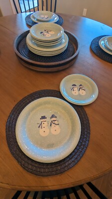 Home WINTER FROST SNOWMAN Target Christmas Dinner & Salad Plates 8each/16 Total