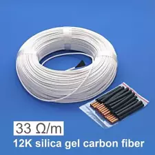 12k 33ohm/m Carbon Fiber Heating Cable 10/20/30/50/100m Warm Floor Heating Wire