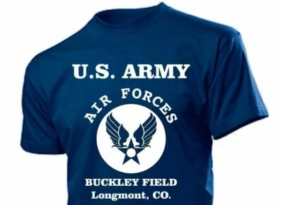 T-Shirt USAAF Air Forces Buckley Field Training Camp FJ WWII WK2 S-XXL Marines - Bild 1 von 3