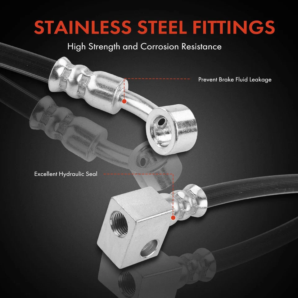 Manguera hidráulica de freno 2 piezas para INFINITI M45 2003-2004 V8 4,5 L trasera izquierda y derecha Foto 4 de 4