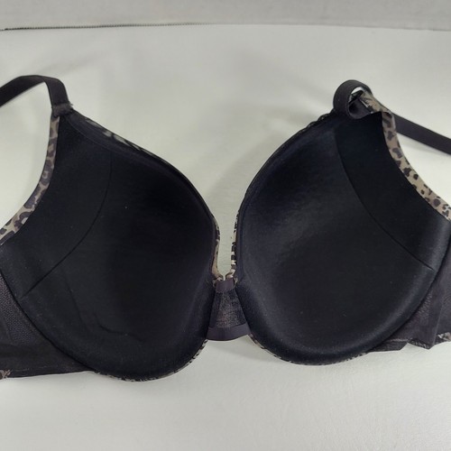 Maidenform One Fab Fit T-shirt Bra #07219 Gray Leopard 36C Underwire Padded - Picture 5 of 9