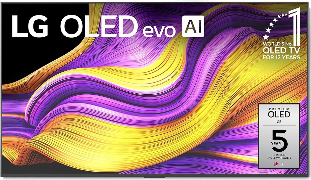 LG 55 inch OLED evo G5 4K UHD Smart TV + Wall Mount – 2025 Model