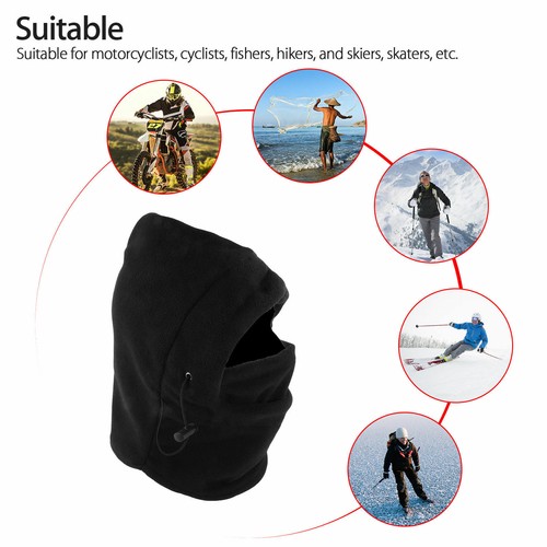 Winter Outdoor Warm Balaclava Neck Ski Full Face Mask Hood Hat for Mens Women - 第 45/45 張圖片
