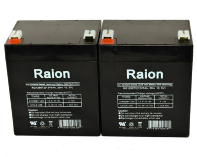 Raion Power 12V 5Ah T2 F2 Battery For CGB CB1240 - 2 Pack