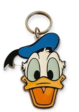 Donald Duck Vintage Keychain Walt Disney Souvenir Plastic Painted Keyring 