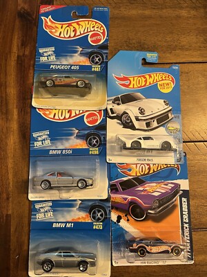 Hotwheel collection of 5 W/ different years 1995,2015,2011 Diecast 1:64 NEW!