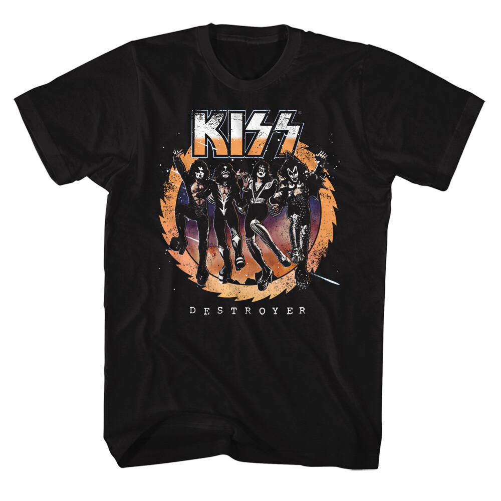 Kiss Music Band T-Shirt Destroyer Album Tour 2 Side Tour Official