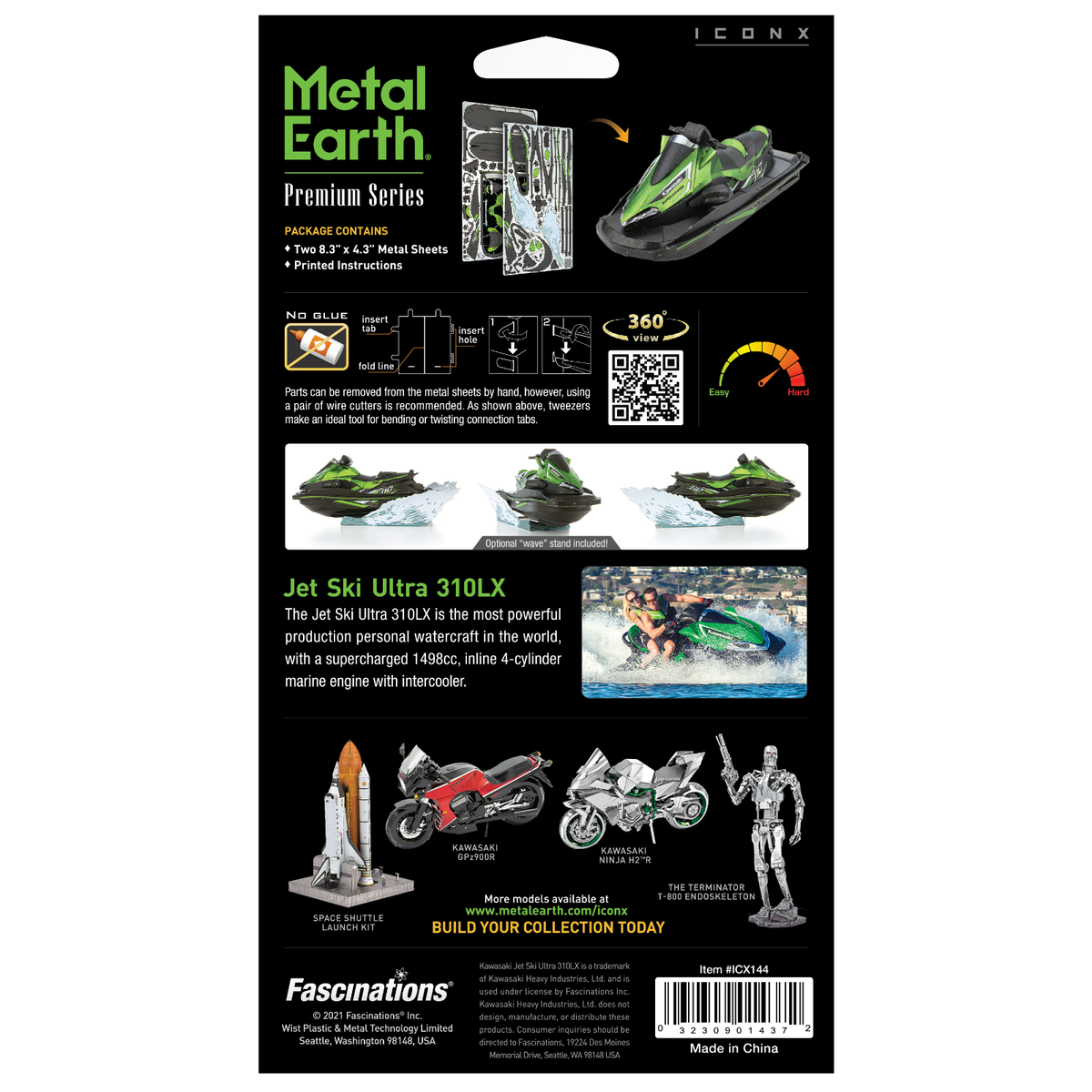 Fascinations ICONX KAWASAKI JET SKI ULTRA 310LX 3D Steel Metal