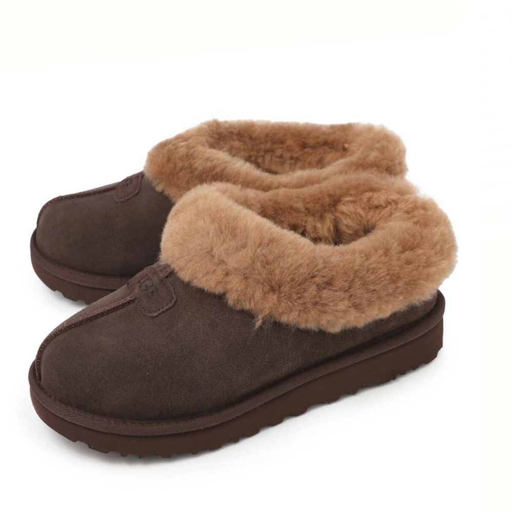 NEW 100% Authentic UGG Brand Women's Tazzette Collar Slippers Shoes Burnt Cedar