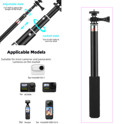 For DJI POCKET 3/Action/Insta360 GO Camera Extendable