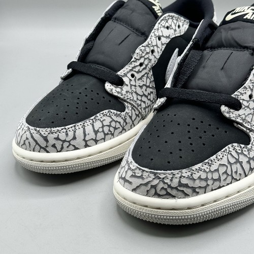 Nike Air Jordan 1 Women Size 6.5 Low Shoes Grey Cement Elephant CZ0775 001 - Picture 7 of 9