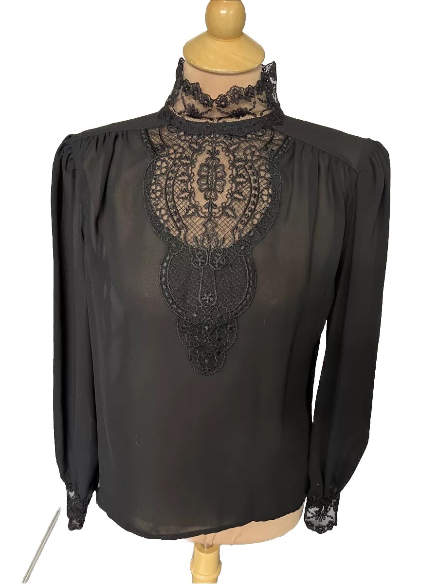 Vintage Jamboree New York Women's Black Blouse Size 6 Vintage Jamboree New York Women's Black Blouse Size 6