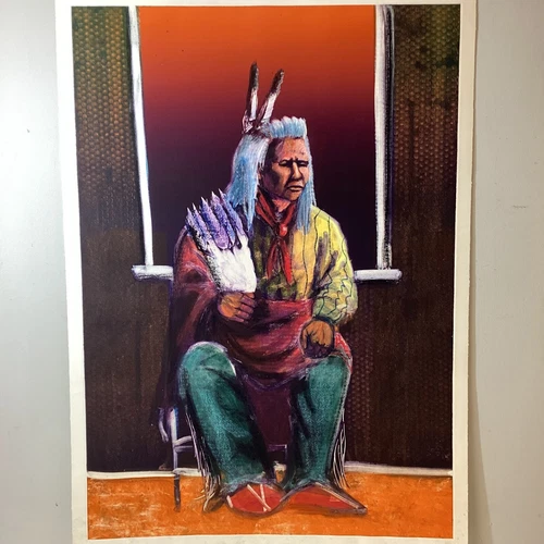 Vintage Raymond Nordwall "He's Seen Many Winters" Signed Monotype Unframed Art