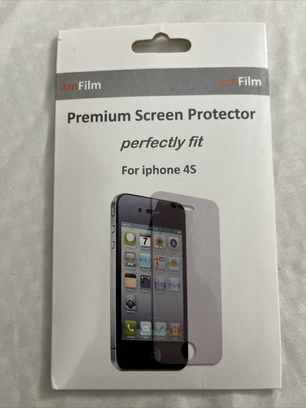 amFilm Premium Screen Protector Perfectly Fit For Iphone 4S