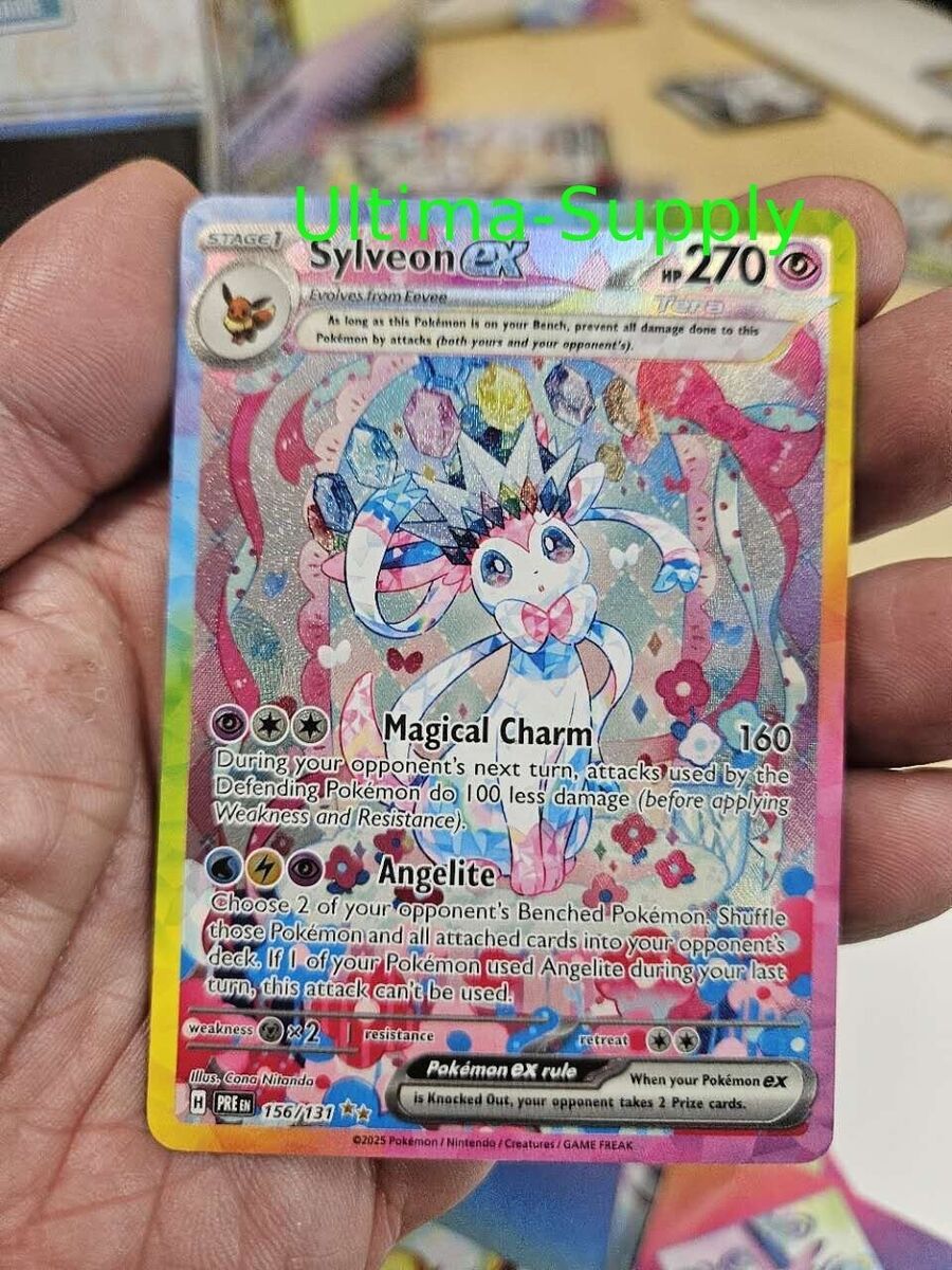 Sylveon EX SIR 156/131 Prismatic Evolutions English Holofoil Sylveon EX SIR 156/131 Prismatic Evolutions English Holofoil