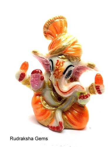 Ganesha Ganesh Ganpati Hindu GOD Resin Mini Statue Car Accessary Perfect Gift OM - Picture 3 of 4