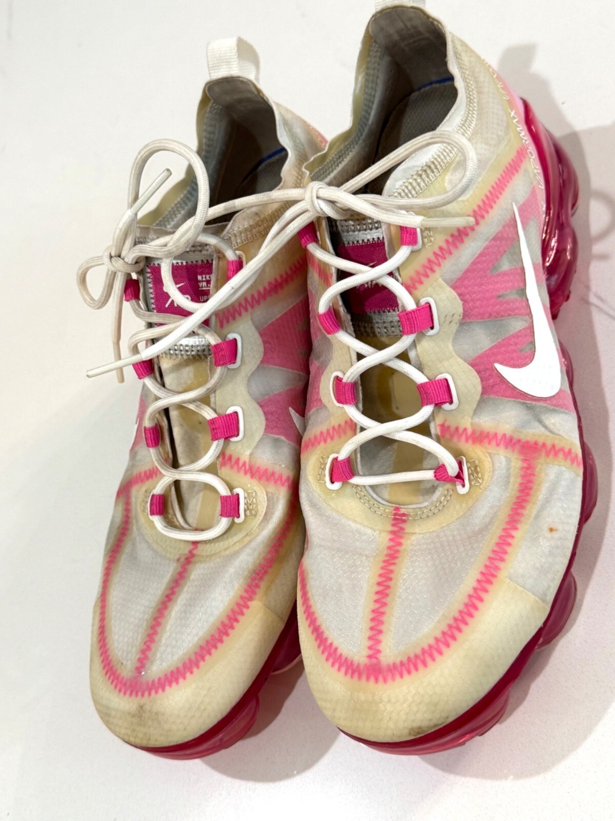 Nike Air VaporMax 2019 Womens Athletic Shoes Size 10 Pink & White Sneakers Jelly thumbnail 12
