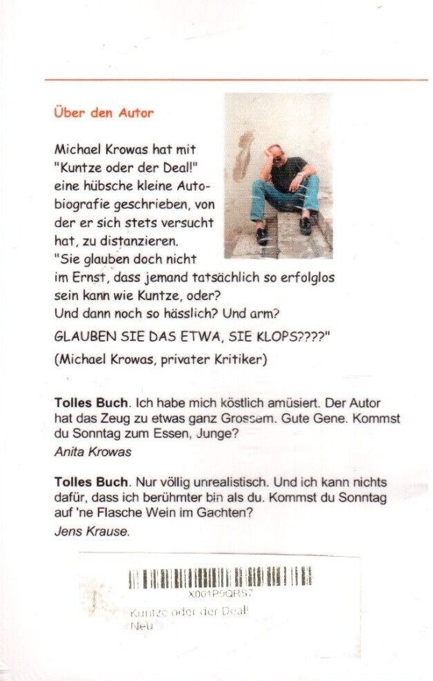 Thumbnail - Kuntze Oder Der Deal Von Michael Krowas (2000, Taschenbuch) Neu Ovp