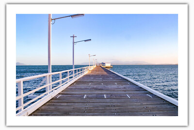 Strand Steg - Leinwandbild - Byron Bay - Wandbild 60x40 Australien