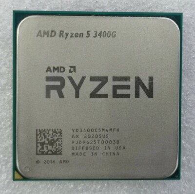 AMD Ryzen R5 3400G AM4 CPU Processor R5 3400G Zen+ 3.7GHz/4MB Quad-Core