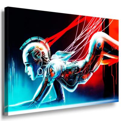 AK Art Frau Droide Roboter Sci-Fi Abstrakt | Premium Kunstdruck Made in Germany
