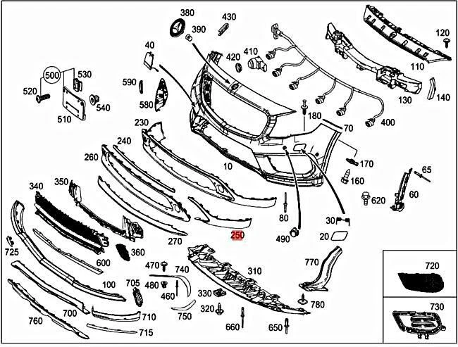 Genuine MERCEDES BBDC X156 GLA-CLASS X156 Trim bumper 1568851125  