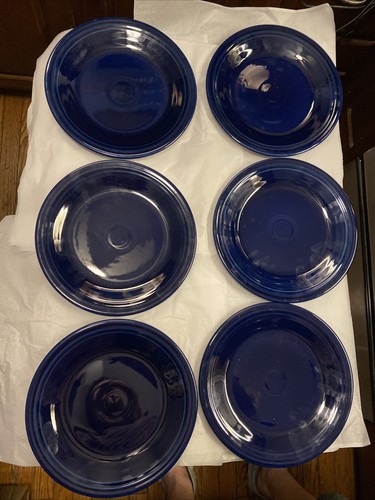 Fiesta Ware ( 6 )Homer Laughlin 10.5”Dinner Plates Cobalt Blue Retired NEW - Picture 8 of 15