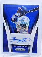 2025 Panini Prizm Sammy Sosa Blue Auto 09/49 SSP Cubs Legend Free shipping.