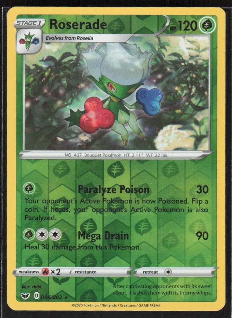 2020 Sword & Shield Roserade Stage 1/Rare #4